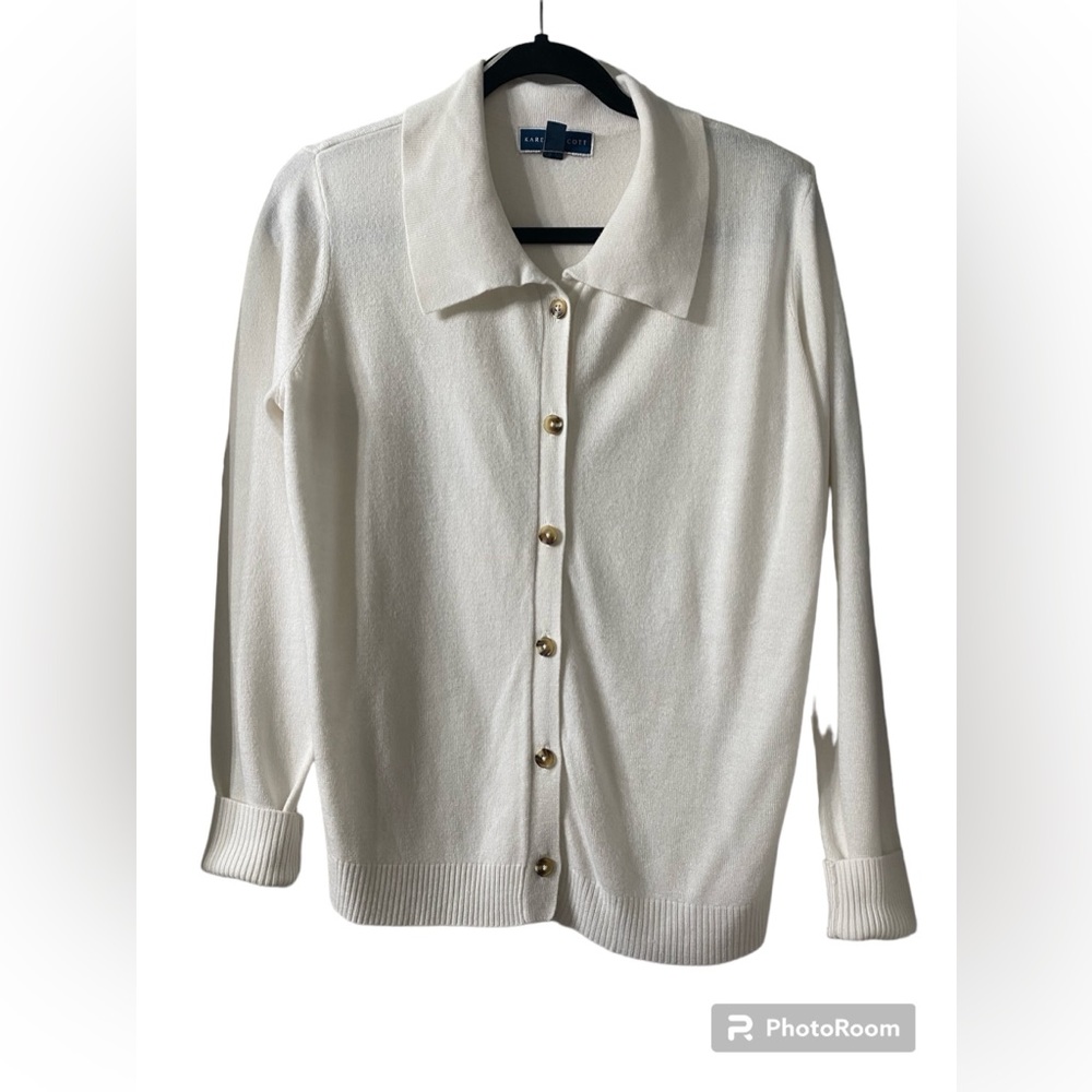 Karen Scott cream color sweater size small